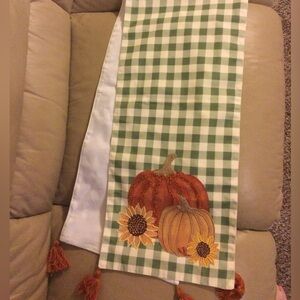 At Home Fall Pumpkin 72” Table Runner Beautiful NEW